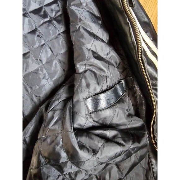 Brave Soul Motorcycle Jacket Mens Size XL Black Leather Long Sleeve Front Zipper - Picture 3 of 5